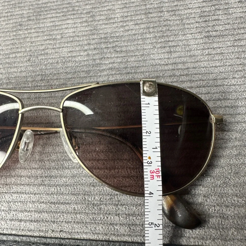 Maui Jim Baby Beach MJ-245-41M Gold Titanium Aviator y2k Sunglasses Polarized 56